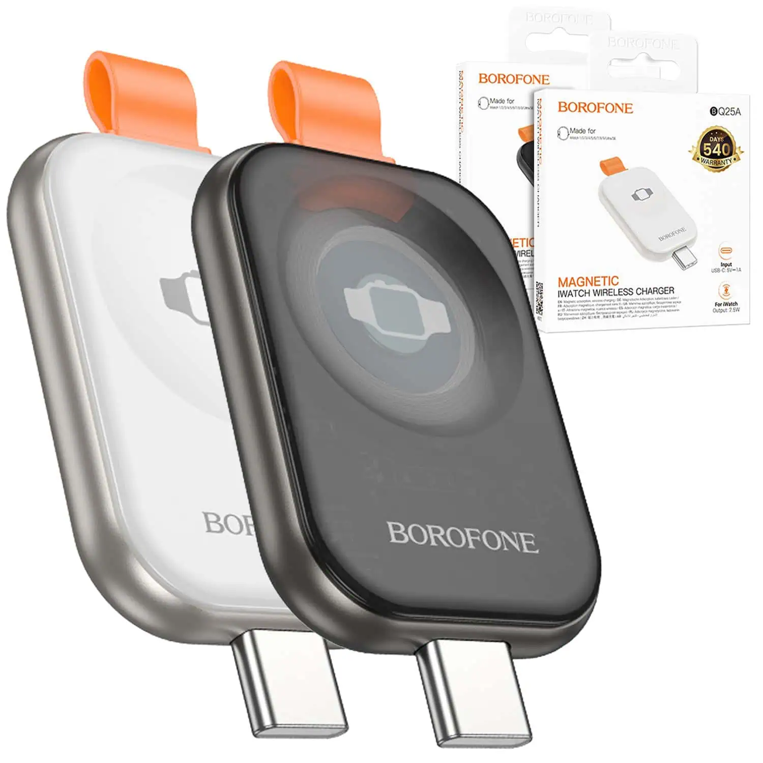 Borofone BQ25A USB Type C Magnetic Wireless Charger for Apple Watch iWatch 1-9, SESE2, UltraUltra2 Borofone BQ25A USB Type C Magnetic Wireless Charger for Apple Watch iWatch 1-9, SESE2, UltraUltra2